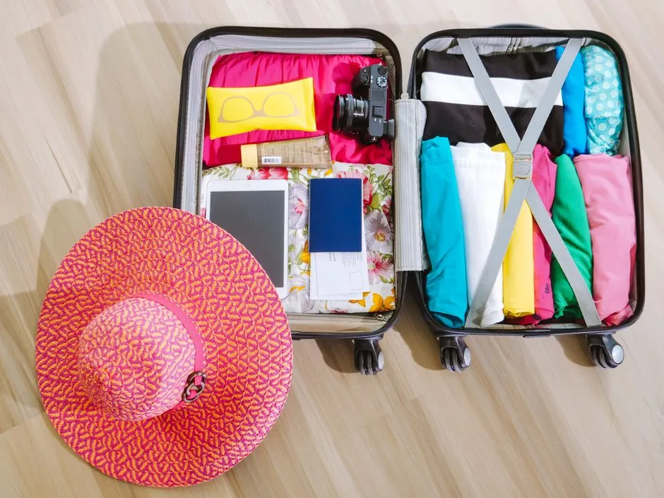 Packed suitcase ready for a trip